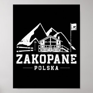 Zakopane Polen Wintersport Skifahren Snowboarden Poster