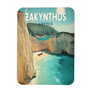 Zakynthos Griechenland Illustration Reise Kunst Vi Magnet