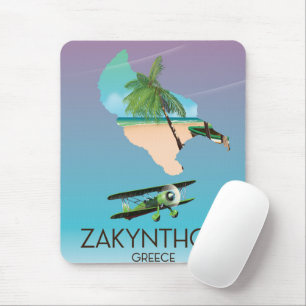 Zakynthos Griechenland-Karte Reiseplakat Mousepad
