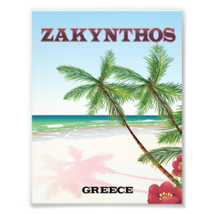 Zakynthos Griechenland Reiseplakat Fotodruck