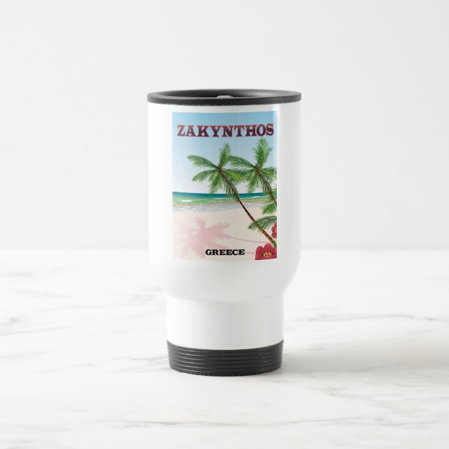 Zakynthos Griechenland Reiseplakat Reisebecher (Mittel)