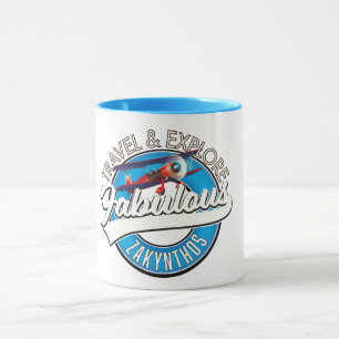 Zakynthos Logo in einem schönen Retro-Stil. Tasse