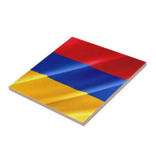 zAM002 Armenisch schwingende FLAG Armenien, Fliese