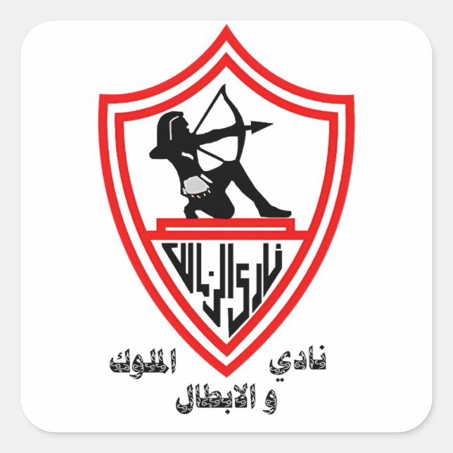 Zamalek SC - Ägyptische Könige und Champions Club Quadratischer Aufkleber (Vorderseite)