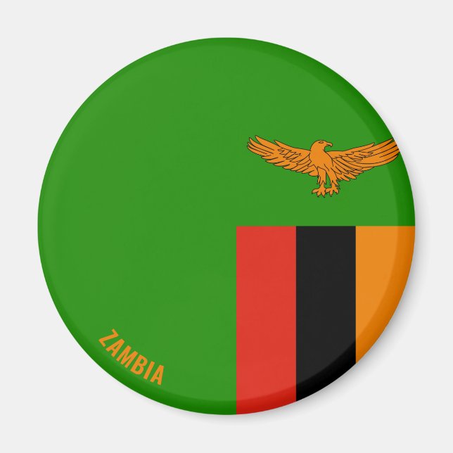 Zambia Flag Charming Patriotic Magnet (Vorne)