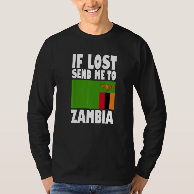 Zambia Flag Design  If lost send me to Zambia Prem T-Shirt (Vorderseite)