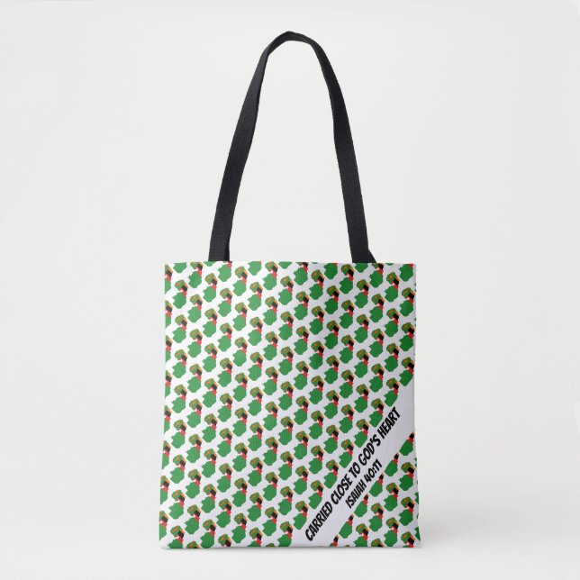 ZAMBIA FLAG Gottes Herz Jesaja 40 Schrift Tasche (Vorderseite)