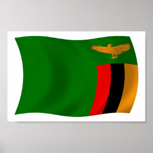 Zambia Flag Poster Print