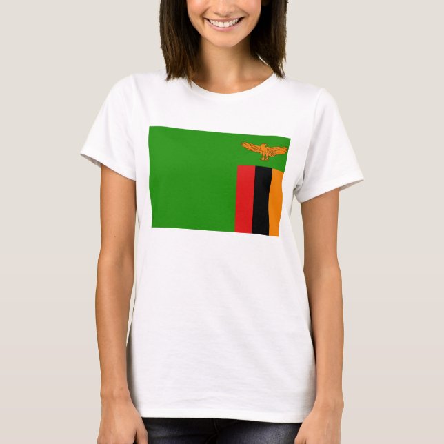 Zambia Flag x Map T - Shirt (Vorderseite)