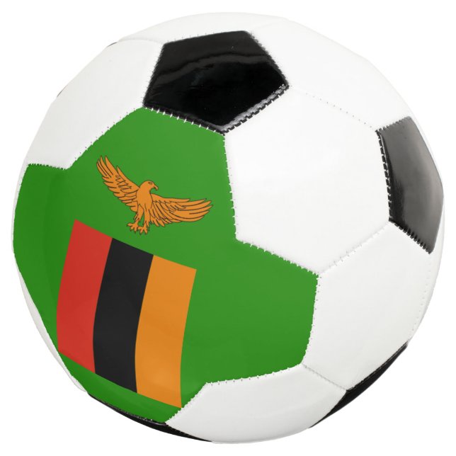 Zambia-Flagge Fußball (Dreiviertel)