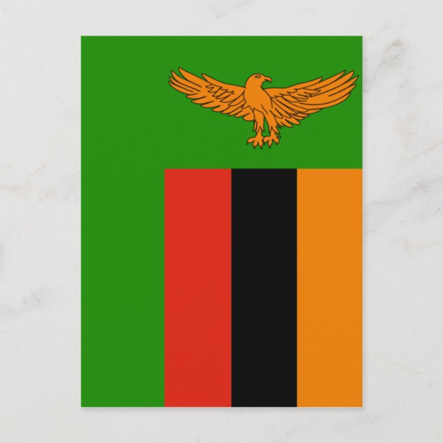 Zambia-Flagge Postkarte (Vorderseite)