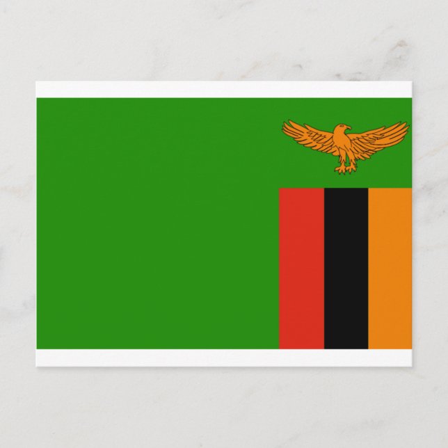 Zambia-Flagge Postkarte (Vorderseite)
