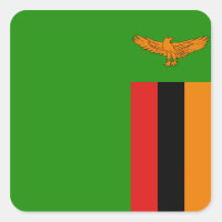 Zambia-Flaggenaufkleber