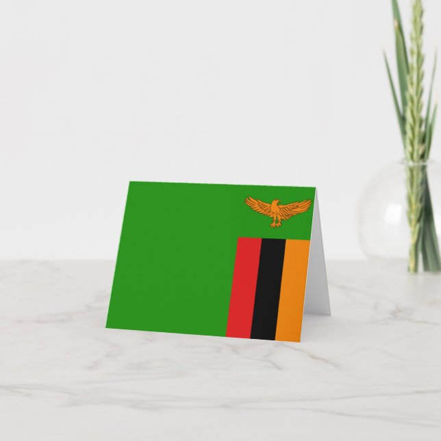 Zambia Flaggennotecard Karte (Vorderseite)