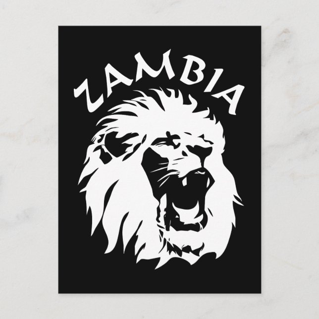 Zambia Lion Postkarte (Vorderseite)