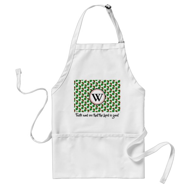 ZAMBIA Monogram Taste and See Scripture Psalm 34:8 Schürze (Vorne)