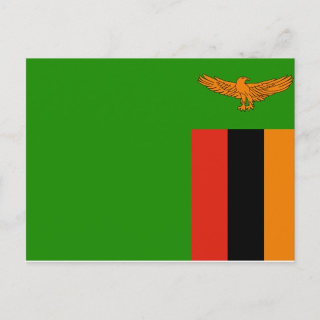 Zambia National World Flag Postkarte (Vorderseite)