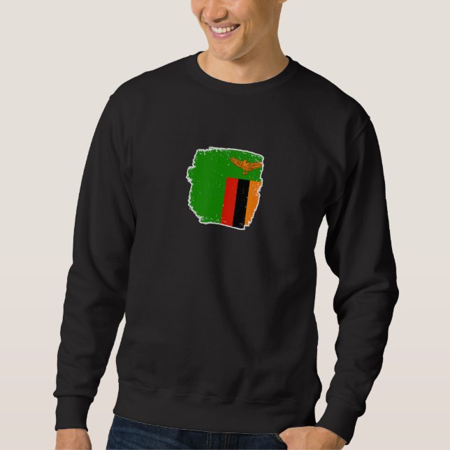 Zambia Proud Zambian Flag 2 Sweatshirt (Vorderseite)