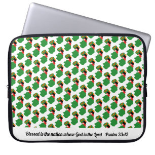 ZAMBIA Psalm 33:12 Laptop mit gesegneter Nation Laptopschutzhülle