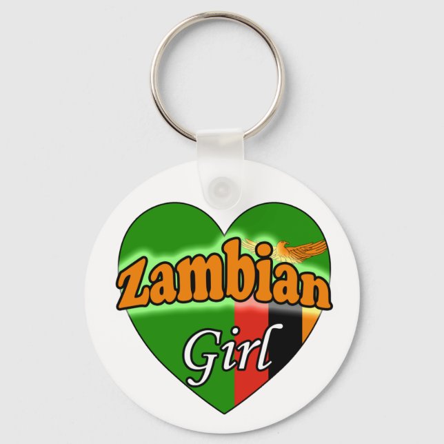 Zambian Girl Sleutelhanger Schlüsselanhänger (Vorderseite)