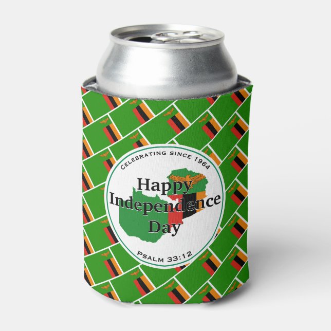 ZAMBIAN UNABHÄNGIGKEIT feiert Sambia Dosenkühler (Kanne Vorderseite)