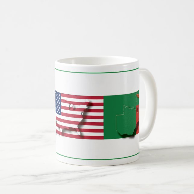 ZAMBIE USA Écriture chrétienne Mug (Devant droit)