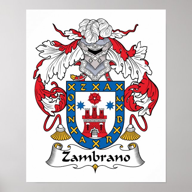 Zambrano Familienwappen Poster (Vorne)