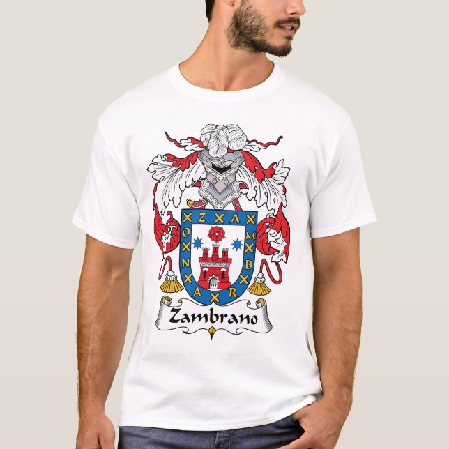 Zambrano Familienwappen T-Shirt (Vorderseite)