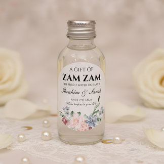 Zamzam water nikah muslim Gastgeschenk Hochzeit fl Runder Aufkleber