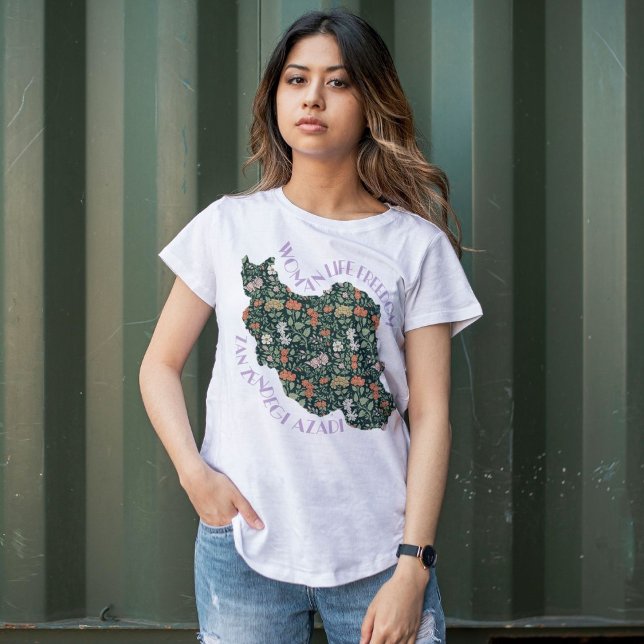 Zan Zendegi Azadi | Persisches Geschenk Violet T-Shirt (Zan Zendegi Azadi | Persian Gift Violet T-Shirt)