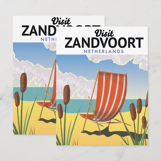 Zandvoort Niederlande Reiseplakat (Vorne/Hinten)