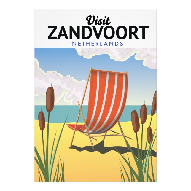 Zandvoort Niederlande Reiseplakat Fotodruck (Vorne)