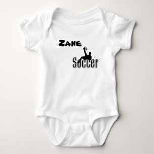 Zane Name mit Fußball-Design, Baby Bodysuit Strampler