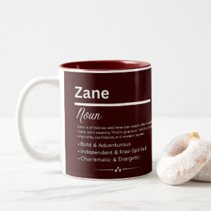 Zane Personalisierter Name Zweifarbige Tasse