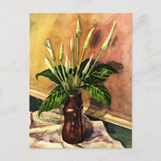 Zantedeschien Postkarte (Vorderseite)