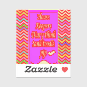 ZANY ART DESIGN MIT HOUSEKEEPER WORTEN AUFKLEBER