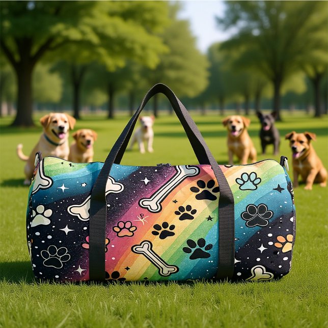 Zany Rainbow Pet Adventure  Duffle Bag (Von Creator hochgeladen)