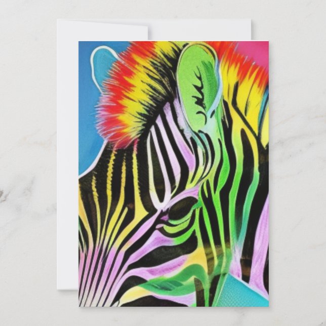 Zany Zebra Feiertagskarte (Vorderseite)