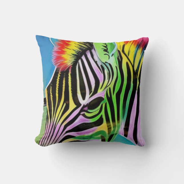 Zany Zebra Kissen (Vorderseite)