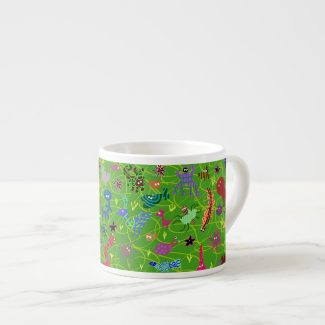 ZANY ZOO-GRÜNespresso-TASSE Espressotasse (Vorderseite Rechts)