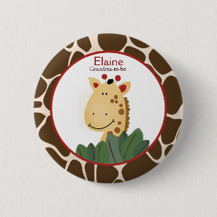 ZANZIBAR GIRAFFE DRUCKNAME TAG Custom Button