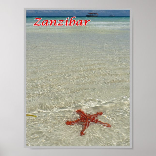 Zanzibar - Sea View - Starfish - Poster (Vorne)