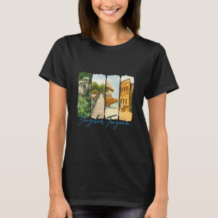 Zanzir Tansania Reisende Reise Pinselstrich Souven T-Shirt