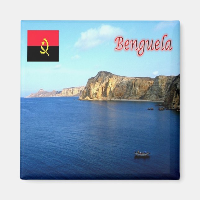 zAO005 BENGUELA, Angola, Strand von Coatinha, Kühl Magnet (Vorne)