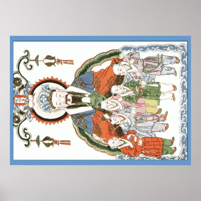 Zao Jun Chinesisch Küche Gott Poster (Vorne)