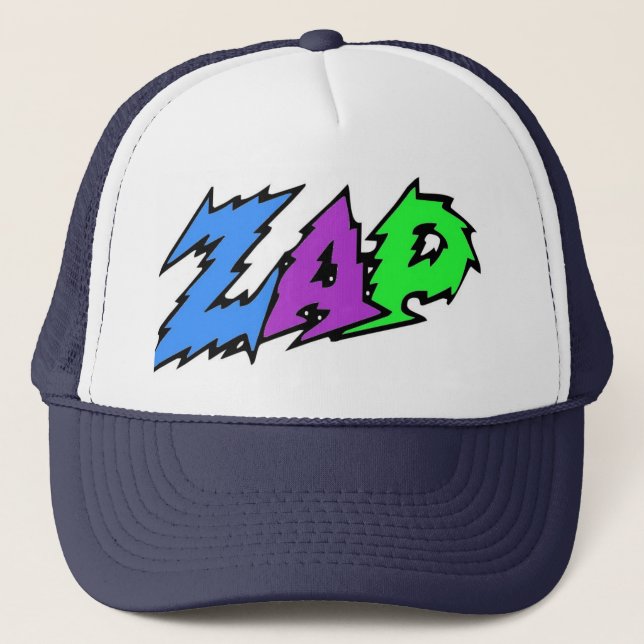 ZAP den blauen, lila und grünen Hut Truckerkappe (Vorderseite)