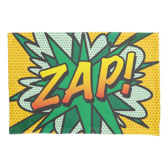 ZAP KAPOW Fun Retro Comic Book Pop Art Kissenbezug (Vorderseite)