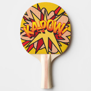 ZAP KAPOW Lustig Coole Moderne Comic-Book Tischtennis Schläger