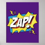 Zap! Pop Art Comic Action Poster<br><div class="desc">Mit diesem 'Zap!' Pop Kunstdesign lassen Sie sich einen Schwung Energie in Ihren Raum bringen. Inspiriert durch den lebendigen und dynamischen Stil der klassischen Comic-Bücher,  erfasst dieses Stück den elektrisierenden Augenblick des Handelns und macht es zu einer auffallenden und lebendigen Ergänzung zu jedem Zimmer.</div>