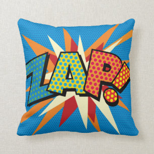ZAP POW Lustiges Retro-Comic-Book-Pop-Art Kissen